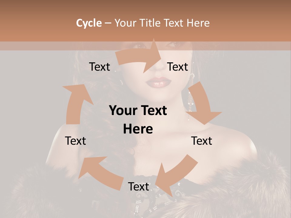 A Woman Wearing A Crown And A Fur Stole PowerPoint Template