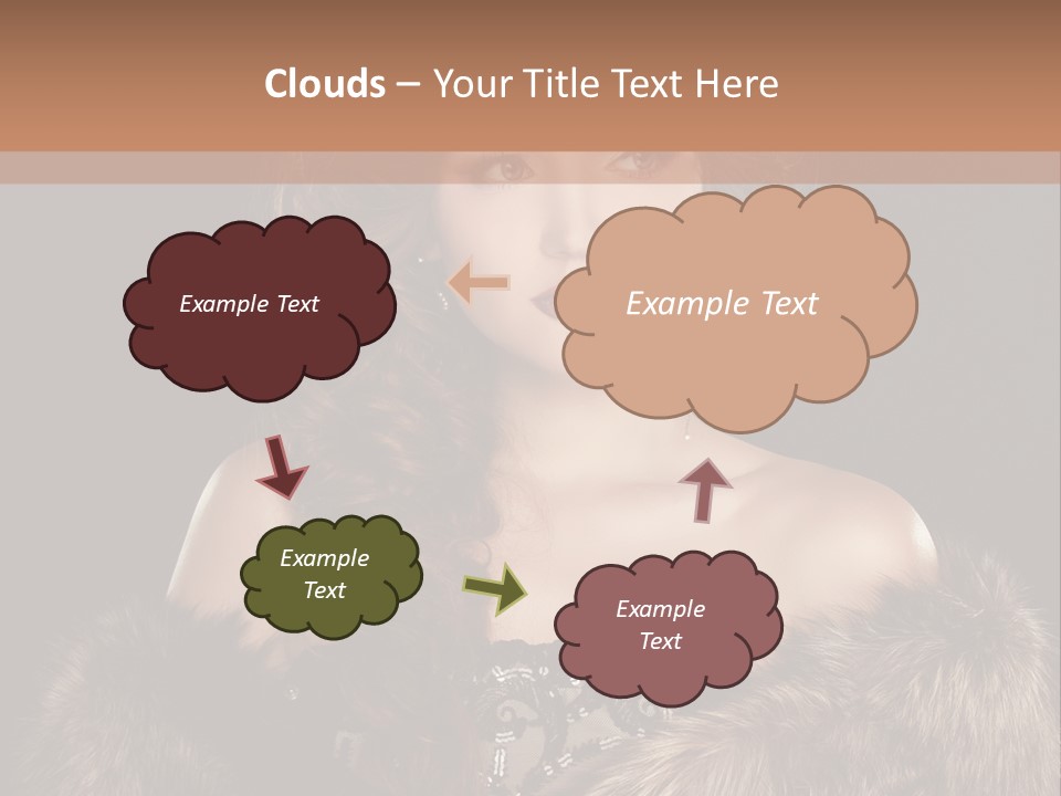 A Woman Wearing A Crown And A Fur Stole PowerPoint Template