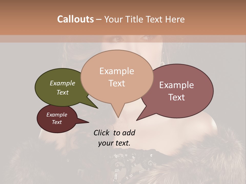 A Woman Wearing A Crown And A Fur Stole PowerPoint Template