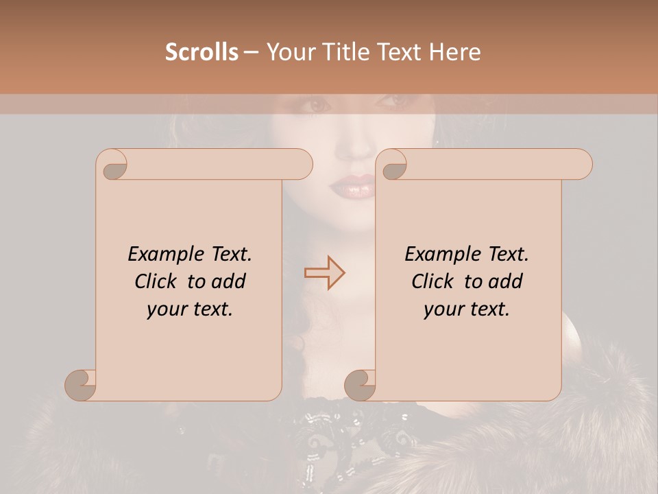 A Woman Wearing A Crown And A Fur Stole PowerPoint Template