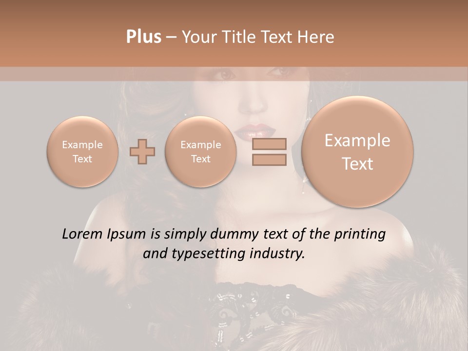 A Woman Wearing A Crown And A Fur Stole PowerPoint Template
