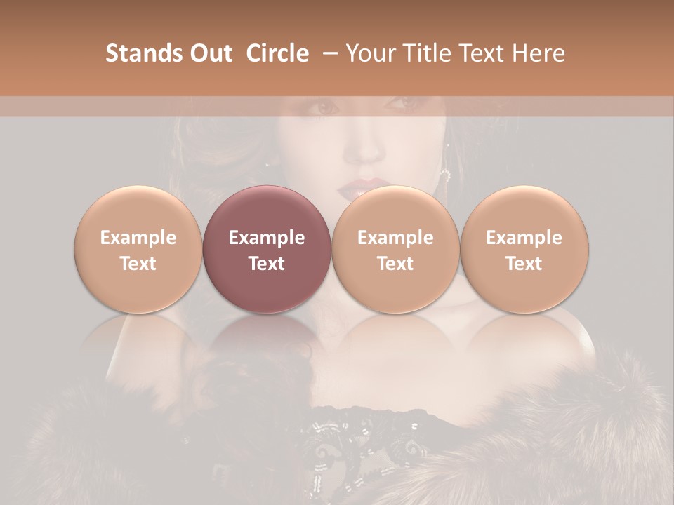 A Woman Wearing A Crown And A Fur Stole PowerPoint Template