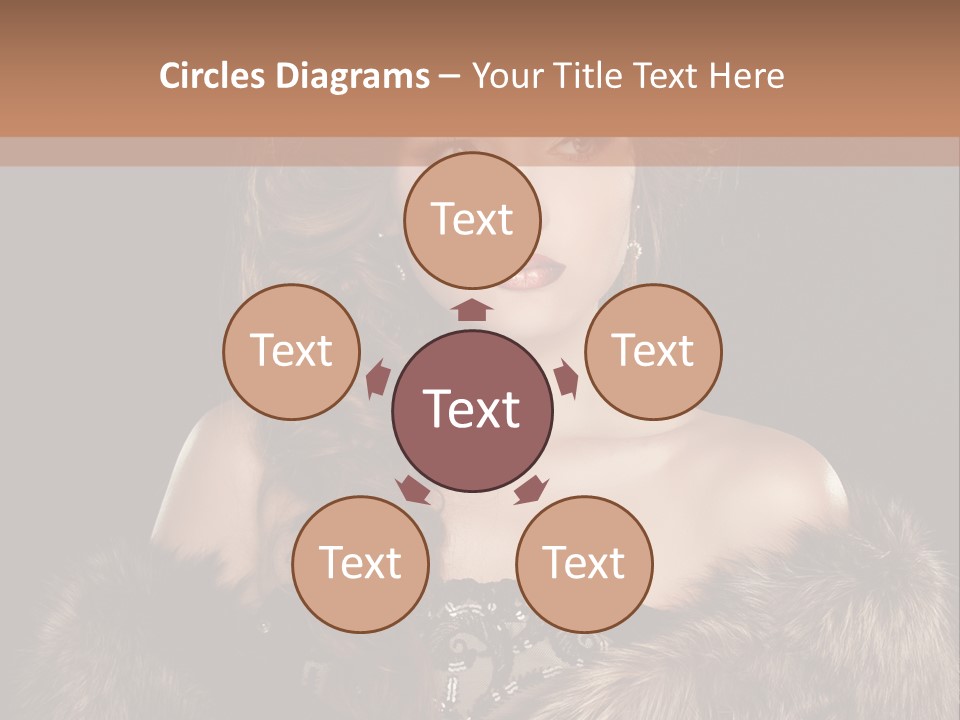 A Woman Wearing A Crown And A Fur Stole PowerPoint Template