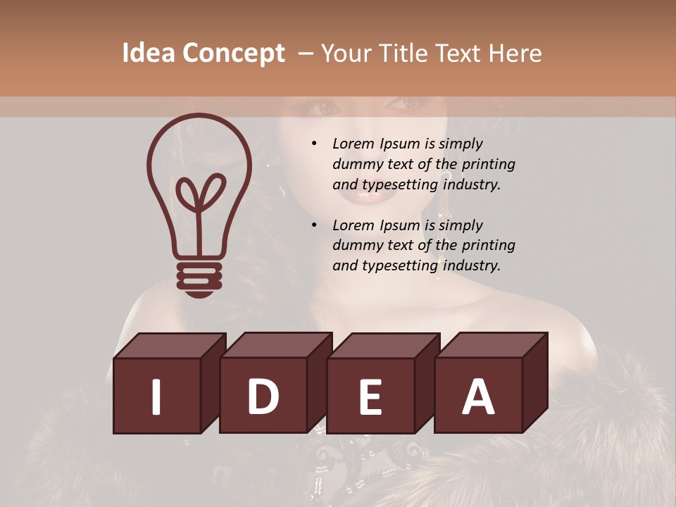 A Woman Wearing A Crown And A Fur Stole PowerPoint Template