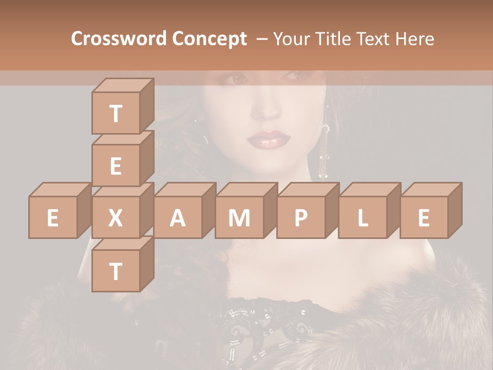 A Woman Wearing A Crown And A Fur Stole PowerPoint Template