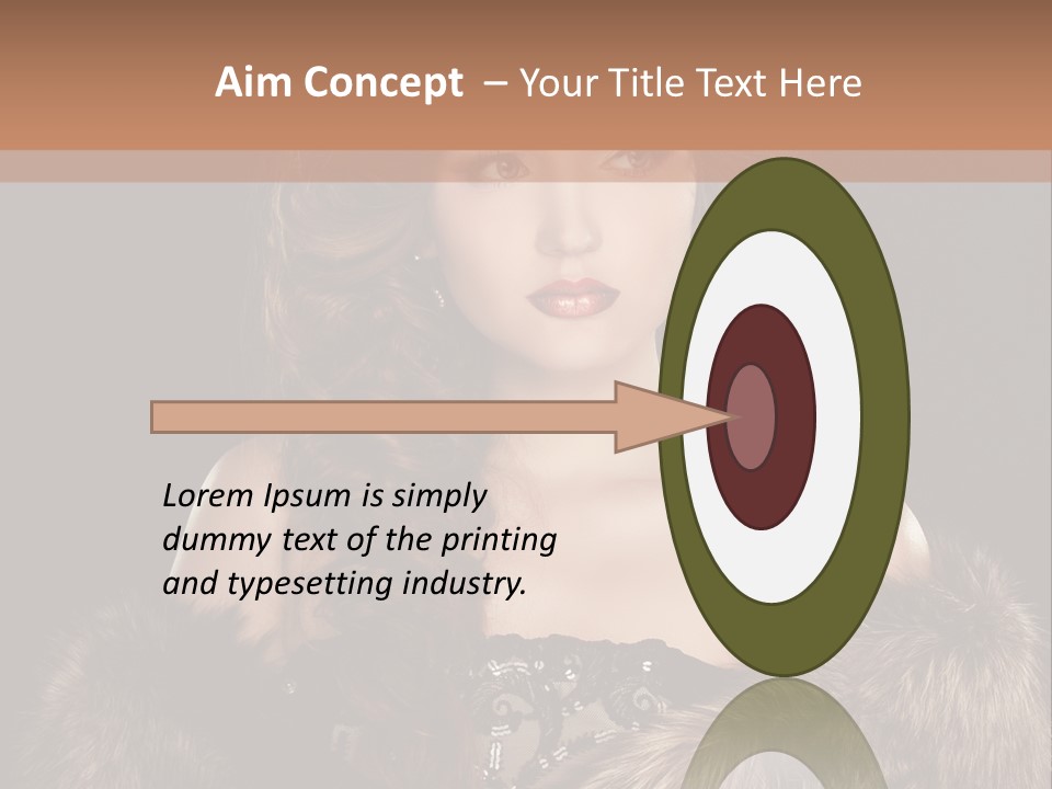 A Woman Wearing A Crown And A Fur Stole PowerPoint Template