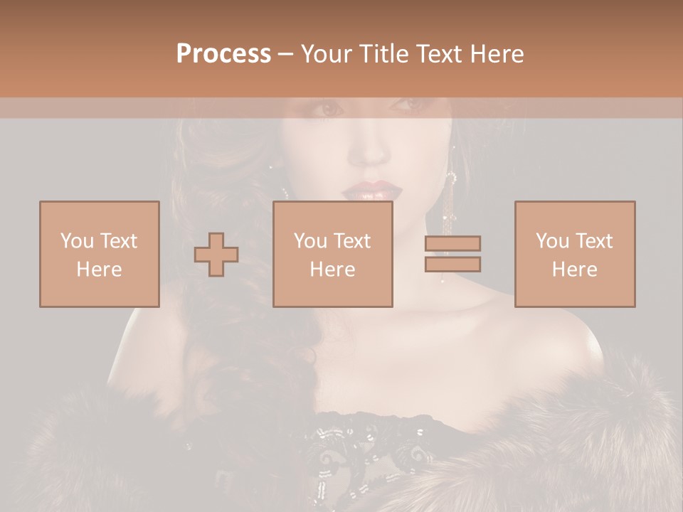 A Woman Wearing A Crown And A Fur Stole PowerPoint Template
