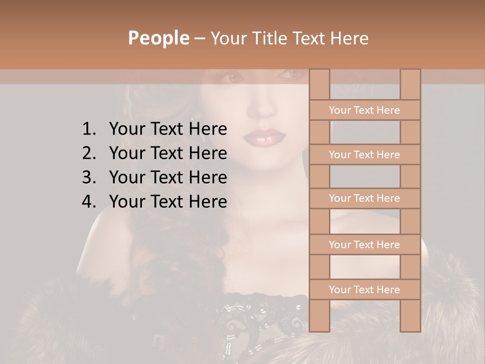 A Woman Wearing A Crown And A Fur Stole PowerPoint Template