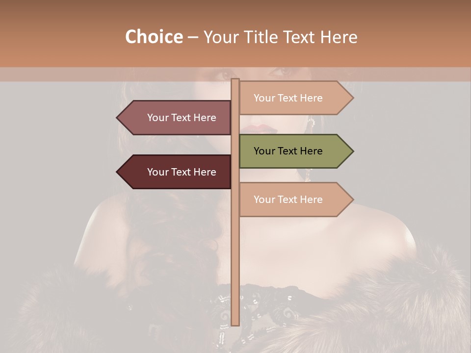 A Woman Wearing A Crown And A Fur Stole PowerPoint Template