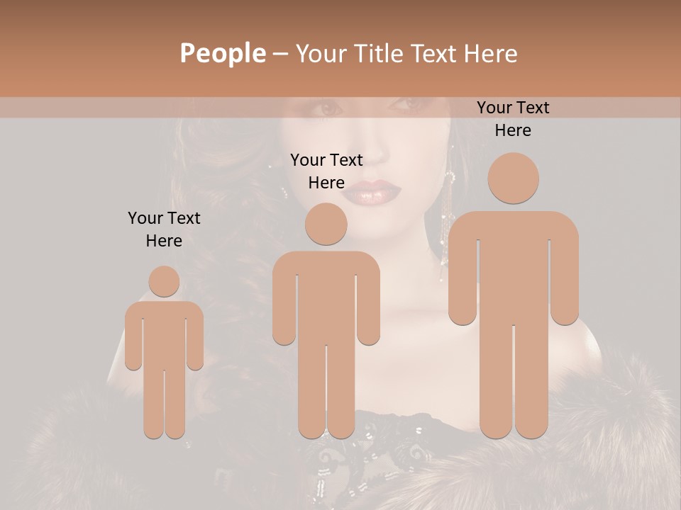 A Woman Wearing A Crown And A Fur Stole PowerPoint Template