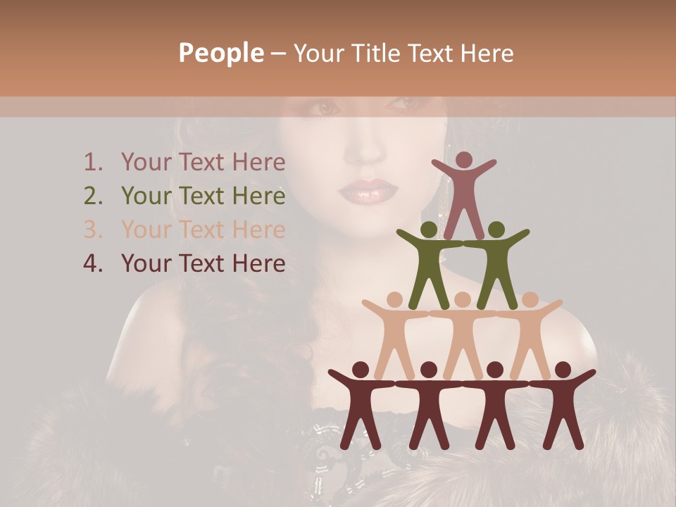 A Woman Wearing A Crown And A Fur Stole PowerPoint Template