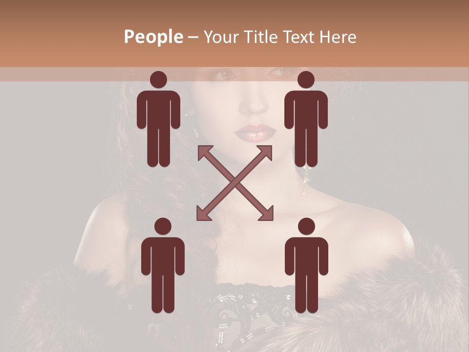 A Woman Wearing A Crown And A Fur Stole PowerPoint Template