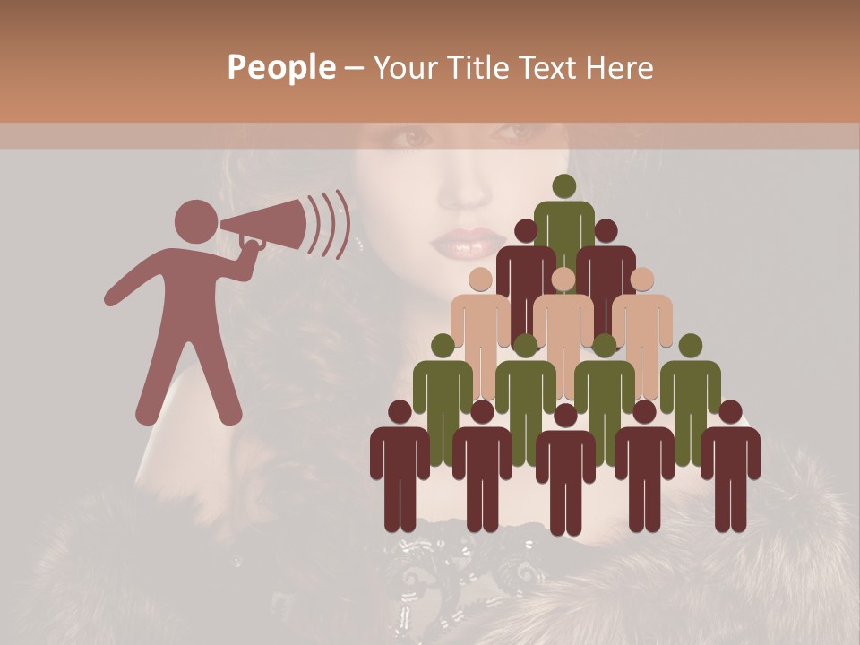 A Woman Wearing A Crown And A Fur Stole PowerPoint Template