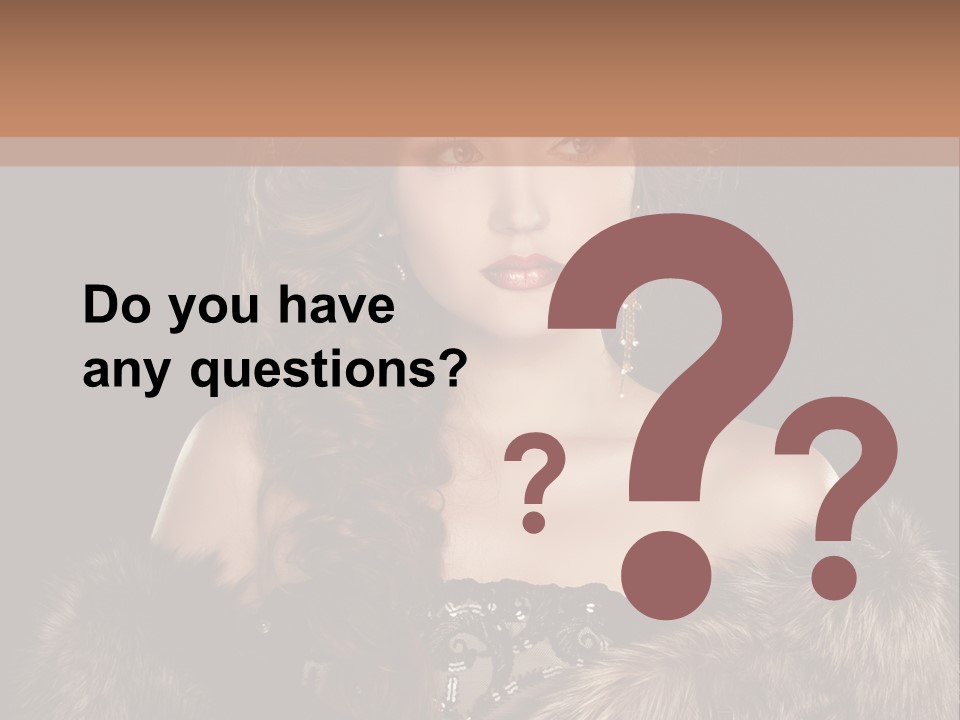 A Woman Wearing A Crown And A Fur Stole PowerPoint Template