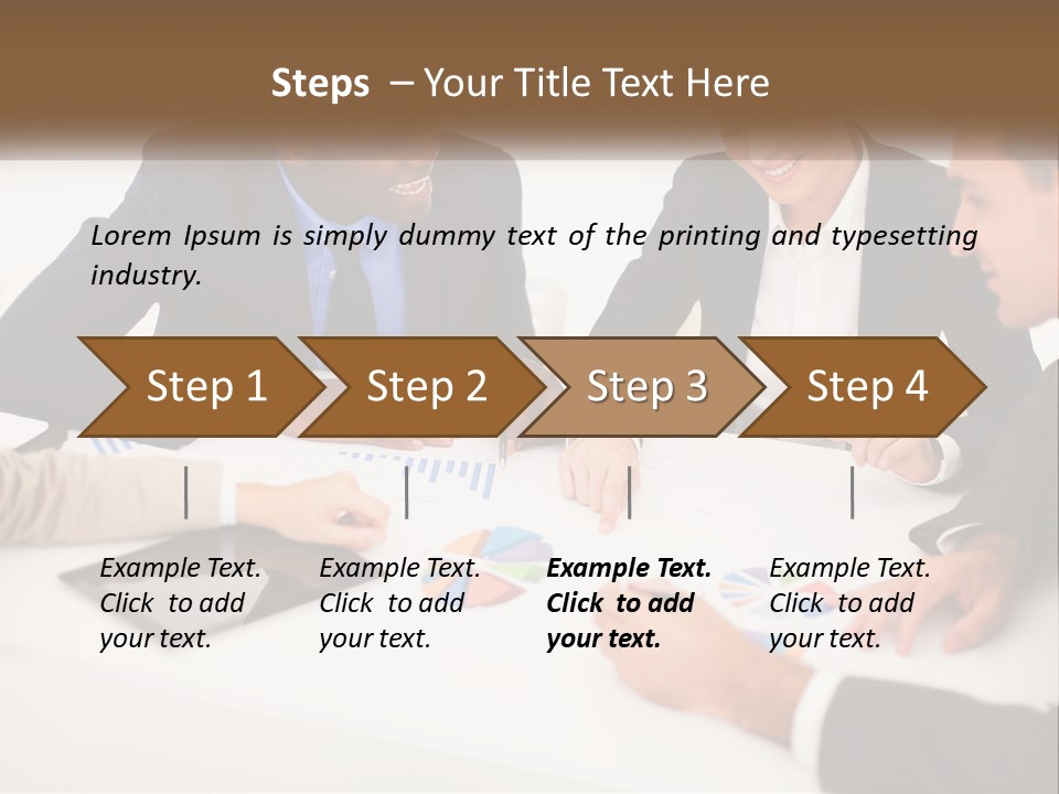 A Group Of Business People Sitting Around A Table PowerPoint Template