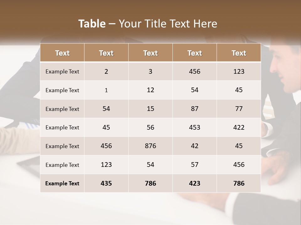 A Group Of Business People Sitting Around A Table PowerPoint Template