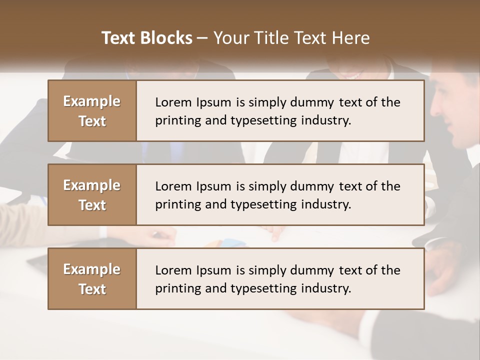 A Group Of Business People Sitting Around A Table PowerPoint Template