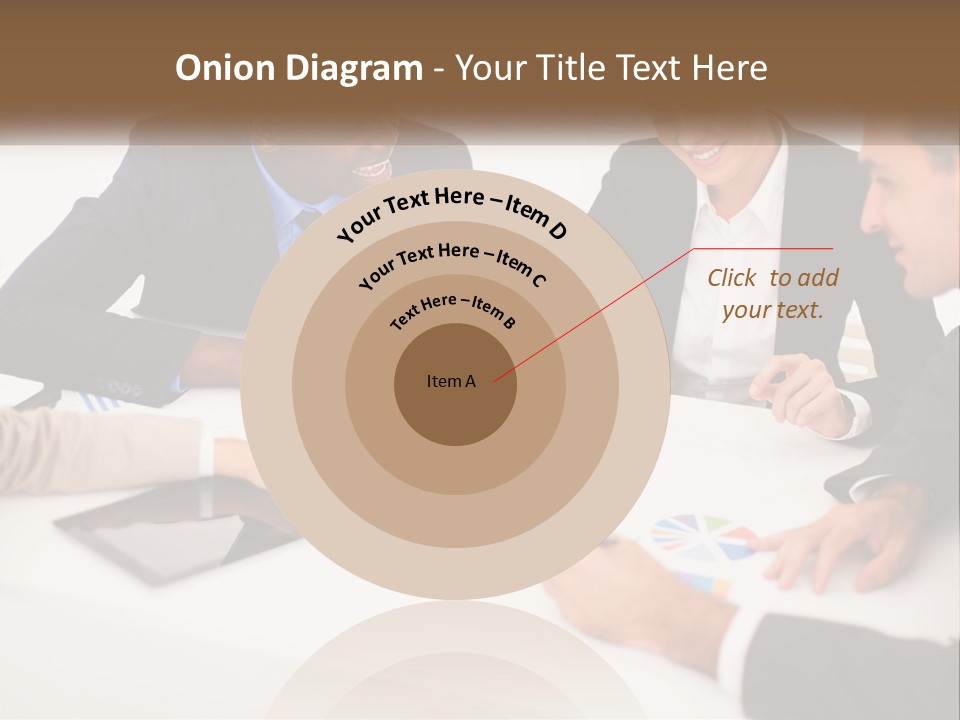 A Group Of Business People Sitting Around A Table PowerPoint Template