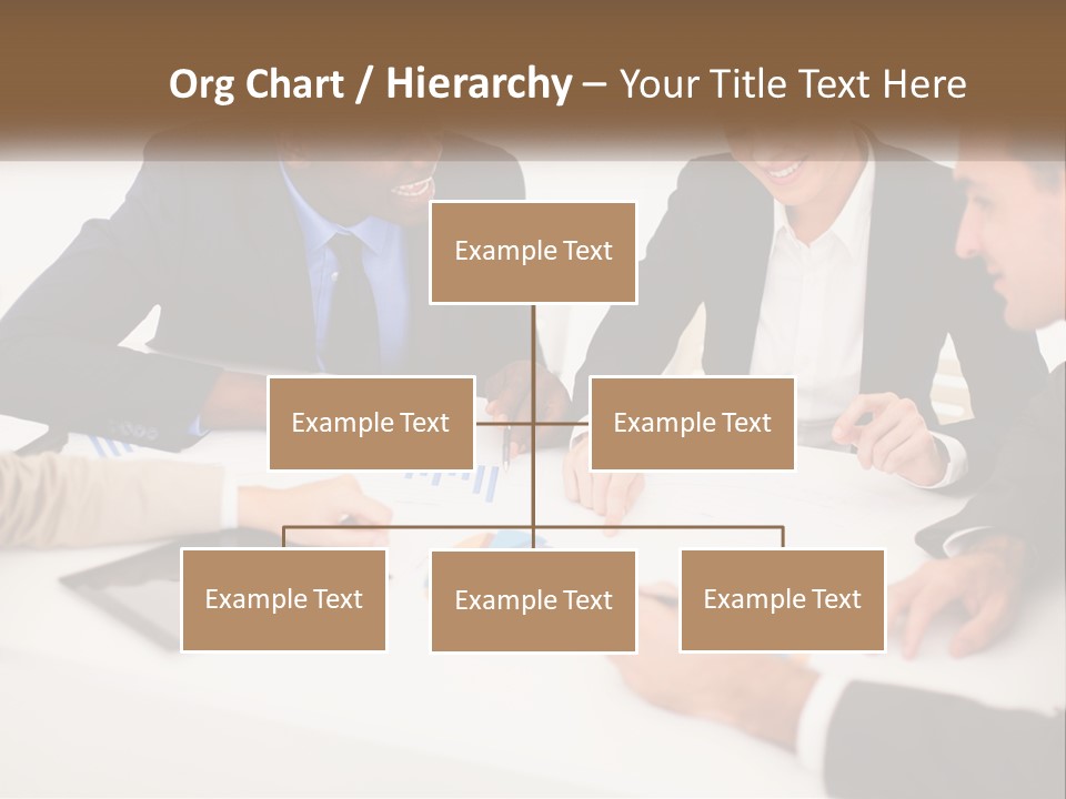 A Group Of Business People Sitting Around A Table PowerPoint Template