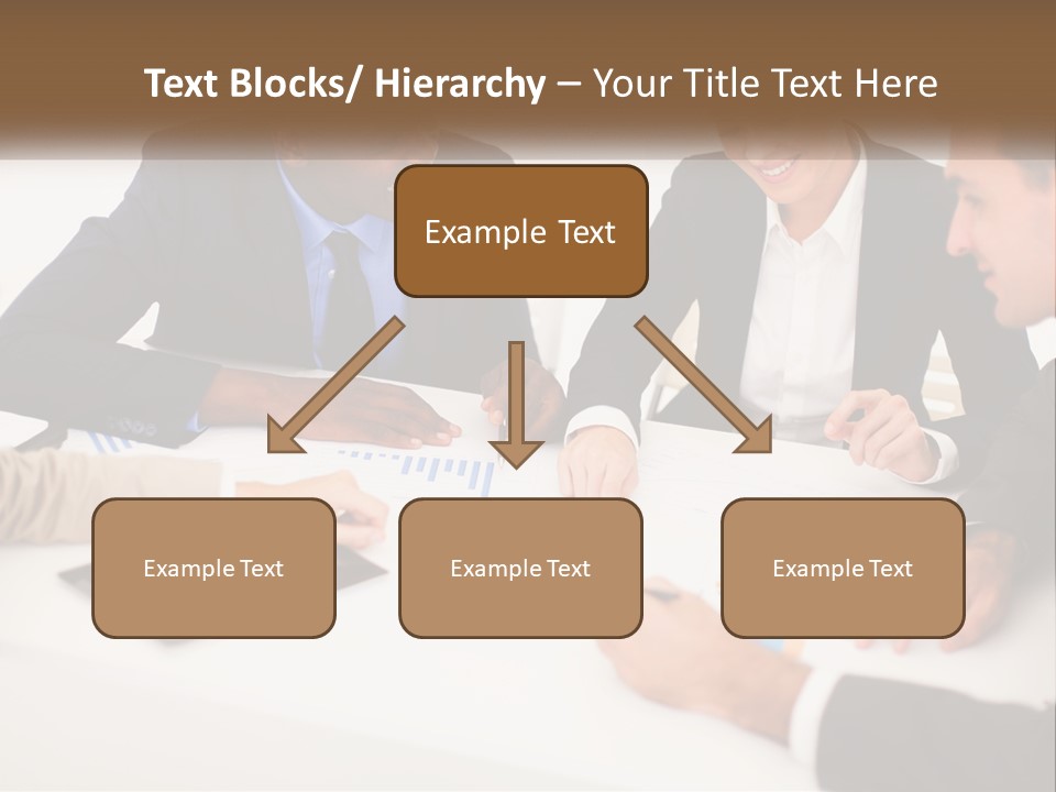 A Group Of Business People Sitting Around A Table PowerPoint Template