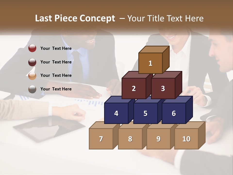 A Group Of Business People Sitting Around A Table PowerPoint Template