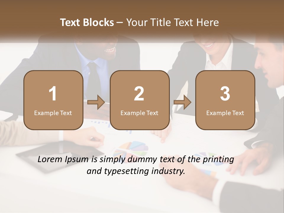 A Group Of Business People Sitting Around A Table PowerPoint Template