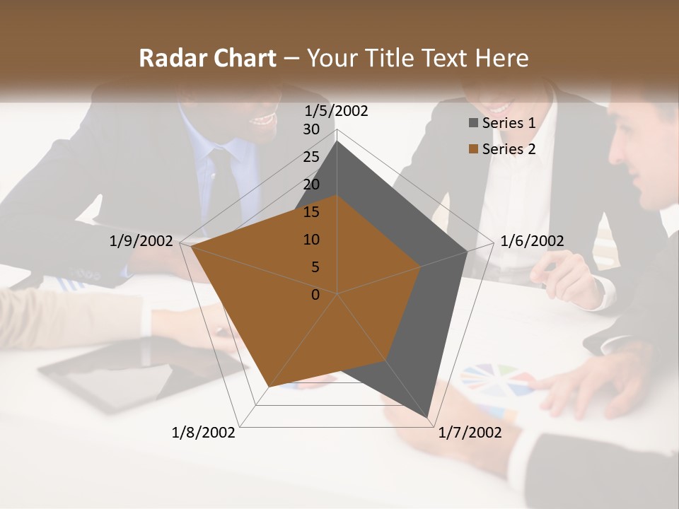 A Group Of Business People Sitting Around A Table PowerPoint Template