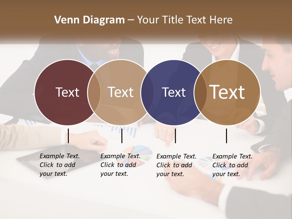 A Group Of Business People Sitting Around A Table PowerPoint Template