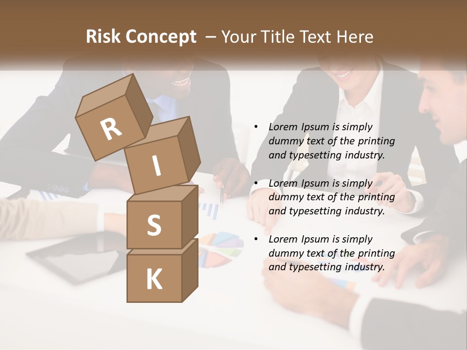 A Group Of Business People Sitting Around A Table PowerPoint Template