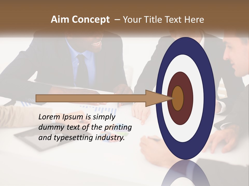 A Group Of Business People Sitting Around A Table PowerPoint Template