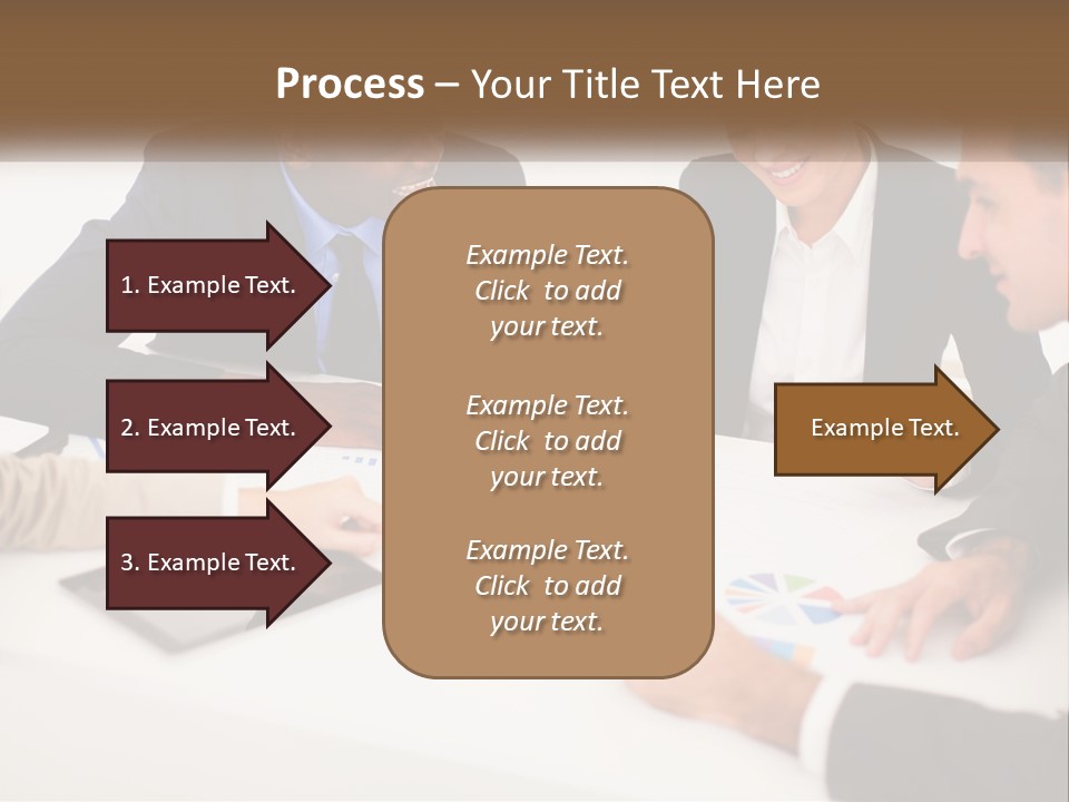 A Group Of Business People Sitting Around A Table PowerPoint Template