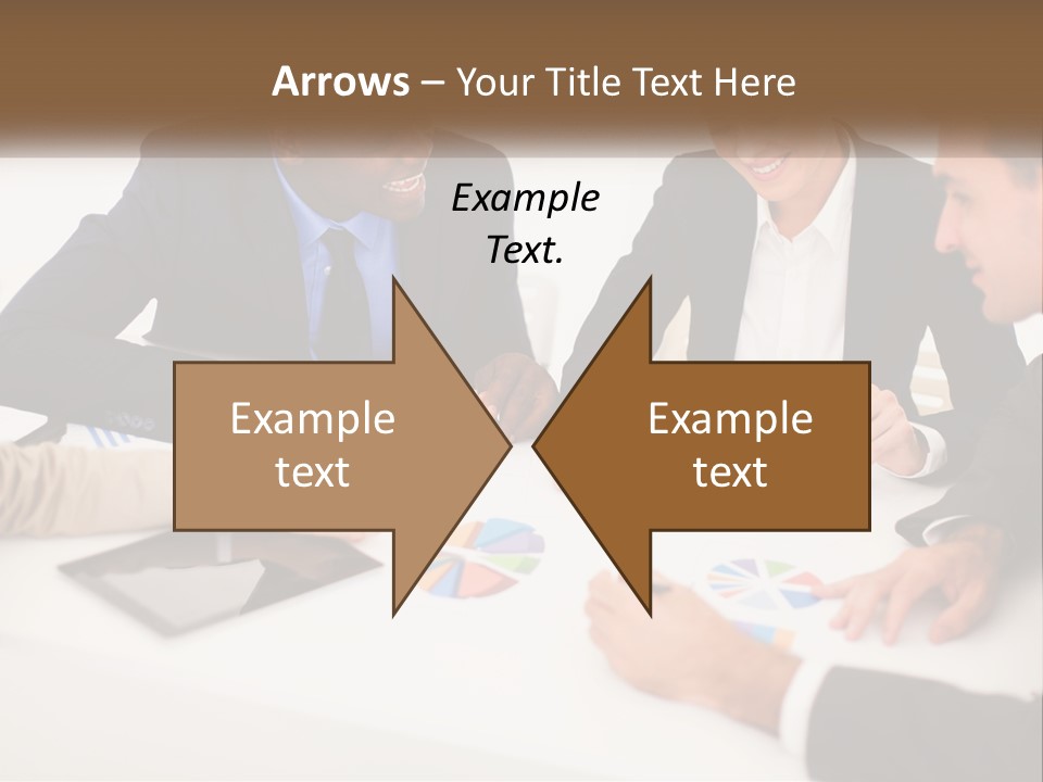 A Group Of Business People Sitting Around A Table PowerPoint Template
