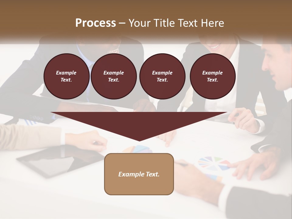 A Group Of Business People Sitting Around A Table PowerPoint Template