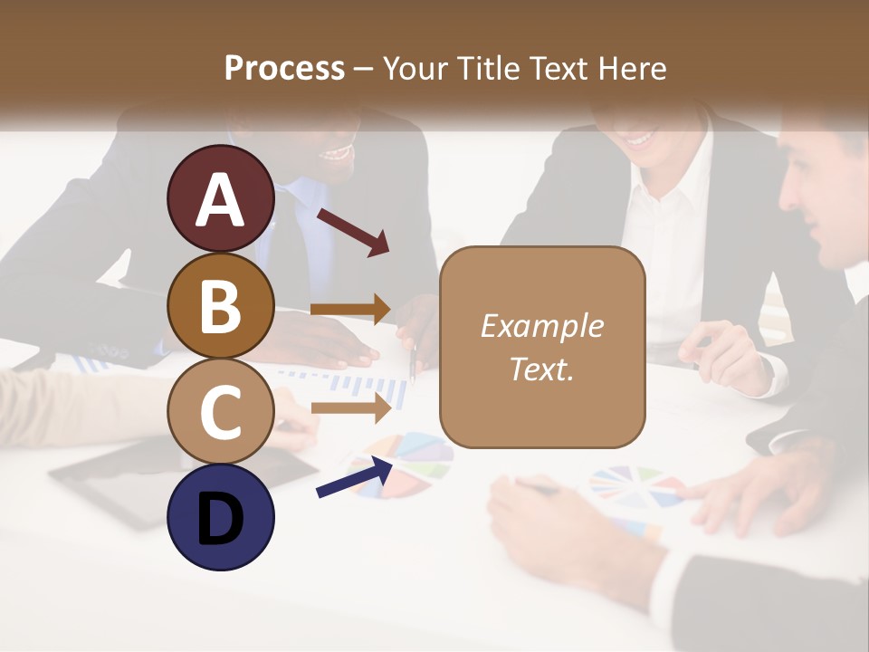 A Group Of Business People Sitting Around A Table PowerPoint Template