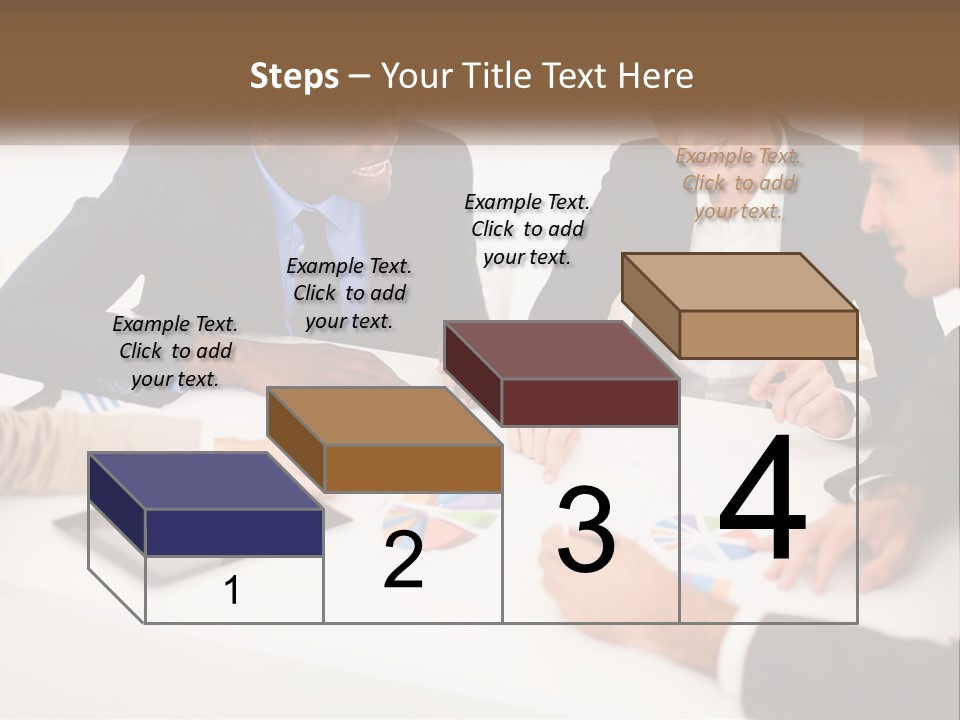 A Group Of Business People Sitting Around A Table PowerPoint Template