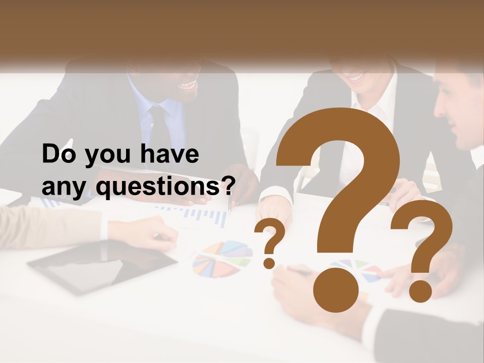 A Group Of Business People Sitting Around A Table PowerPoint Template