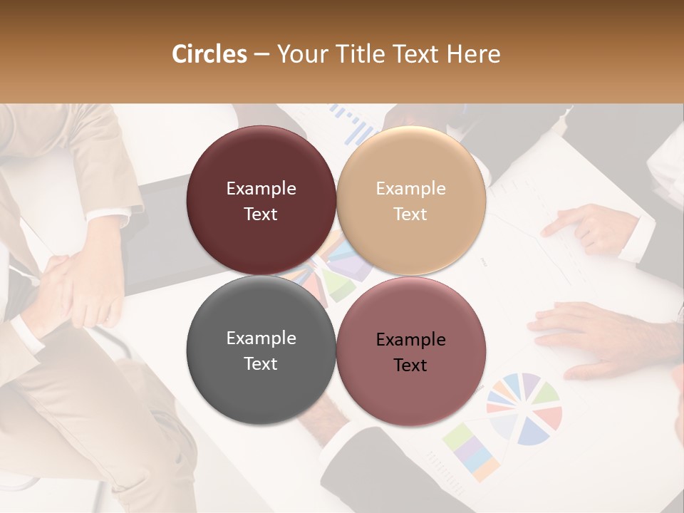 A Group Of Business People Sitting Around A Table PowerPoint Template