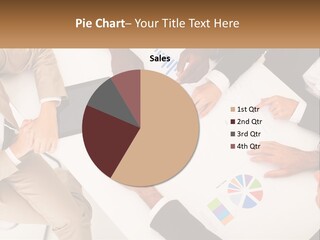 A Group Of Business People Sitting Around A Table PowerPoint Template