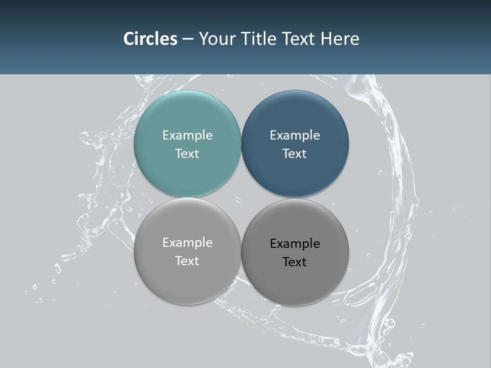 A Splash Of Water On A Black Background PowerPoint Template