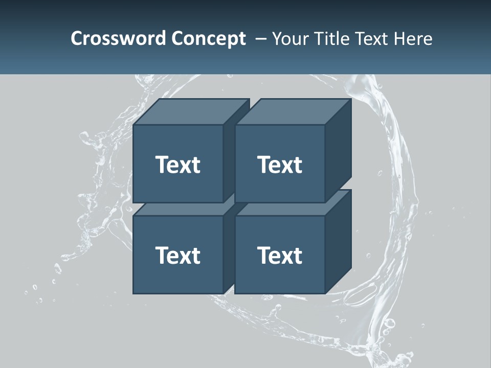 A Splash Of Water On A Black Background PowerPoint Template