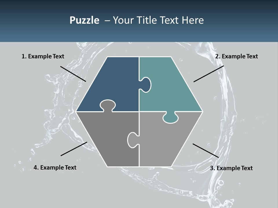 A Splash Of Water On A Black Background PowerPoint Template