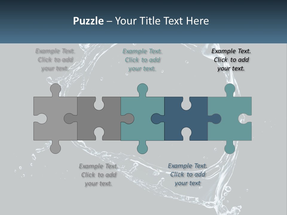 A Splash Of Water On A Black Background PowerPoint Template