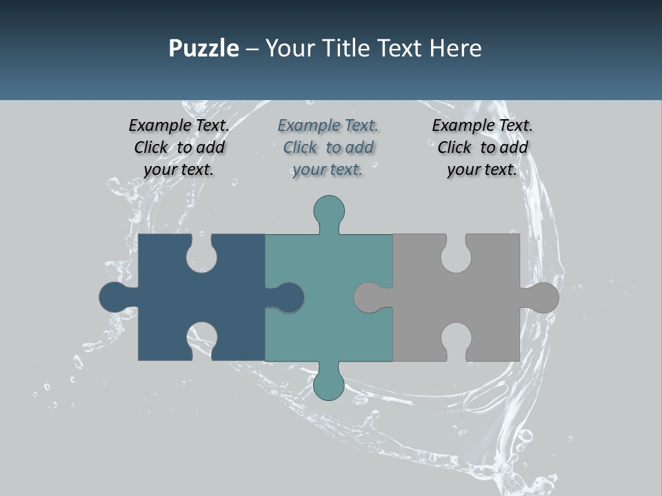 A Splash Of Water On A Black Background PowerPoint Template