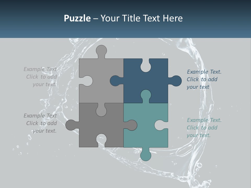 A Splash Of Water On A Black Background PowerPoint Template