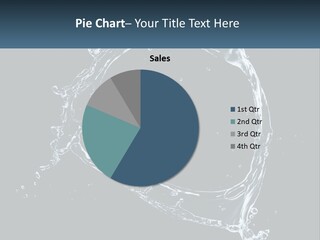 A Splash Of Water On A Black Background PowerPoint Template