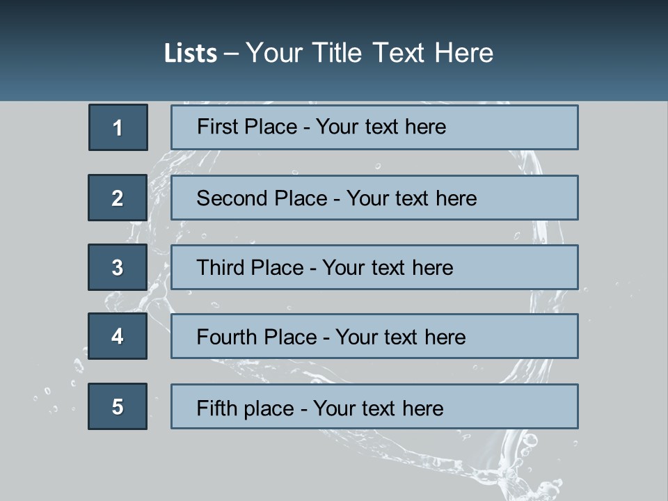 A Splash Of Water On A Black Background PowerPoint Template