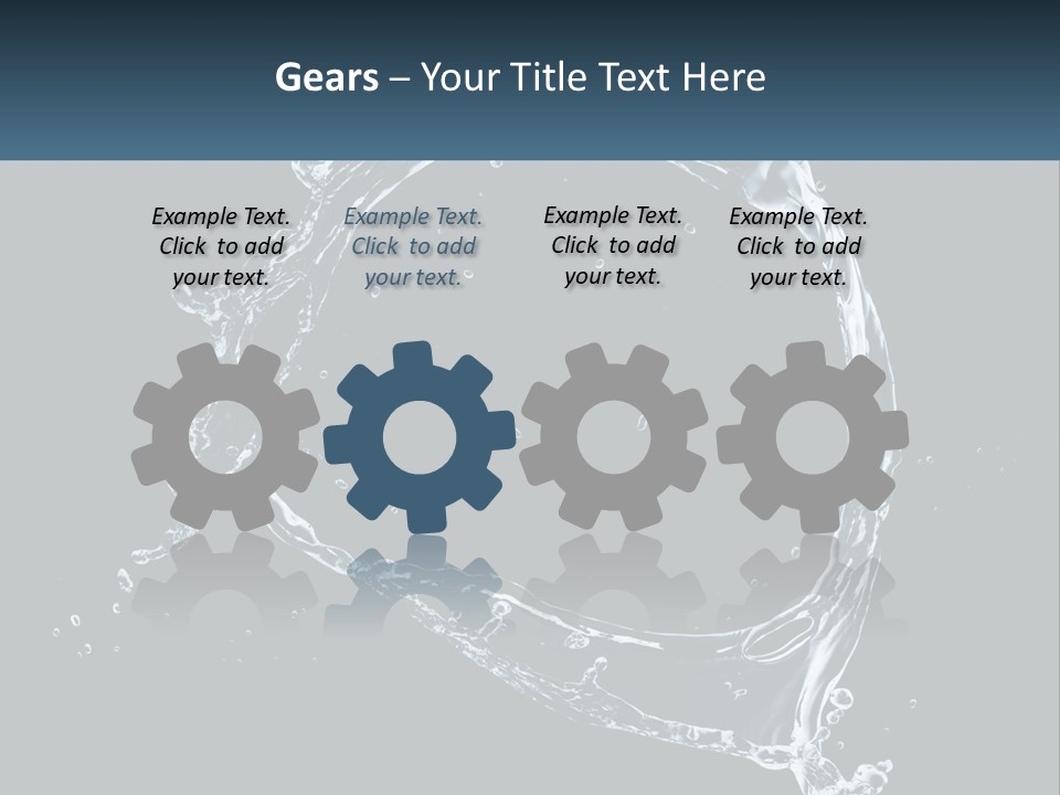 A Splash Of Water On A Black Background PowerPoint Template