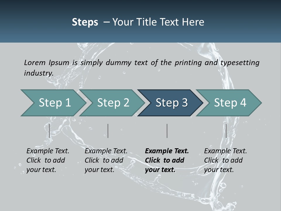 A Splash Of Water On A Black Background PowerPoint Template