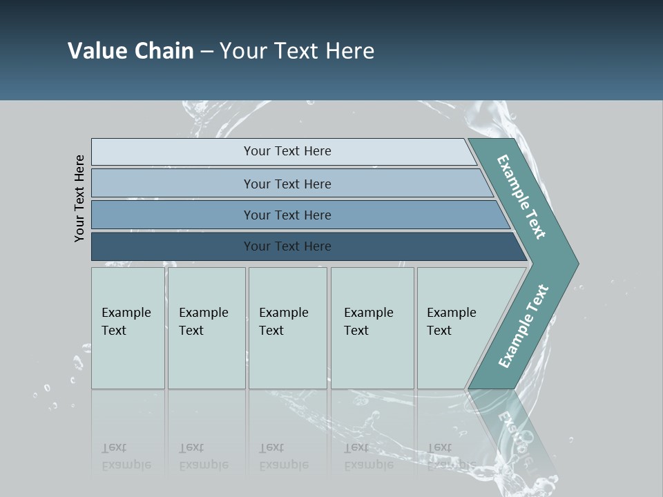A Splash Of Water On A Black Background PowerPoint Template