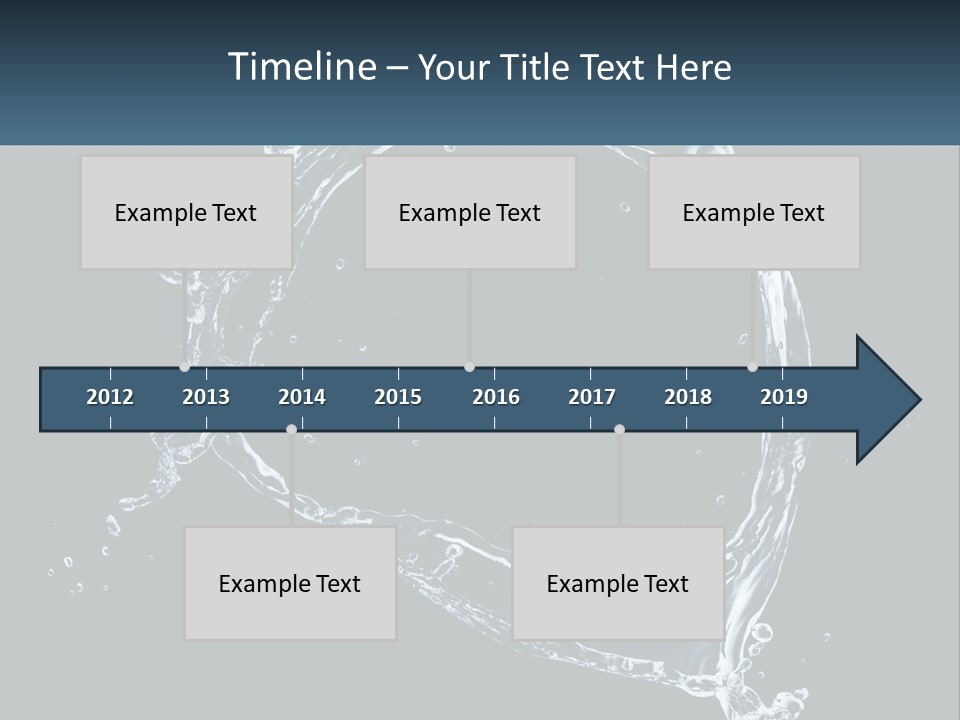 A Splash Of Water On A Black Background PowerPoint Template